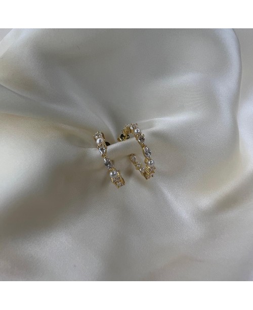 Adria Earrings SJ-E12235-PCZ-YG