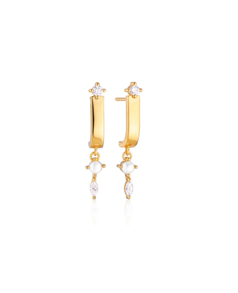 Adria Earrings SJ-E12240-PCZ-YG