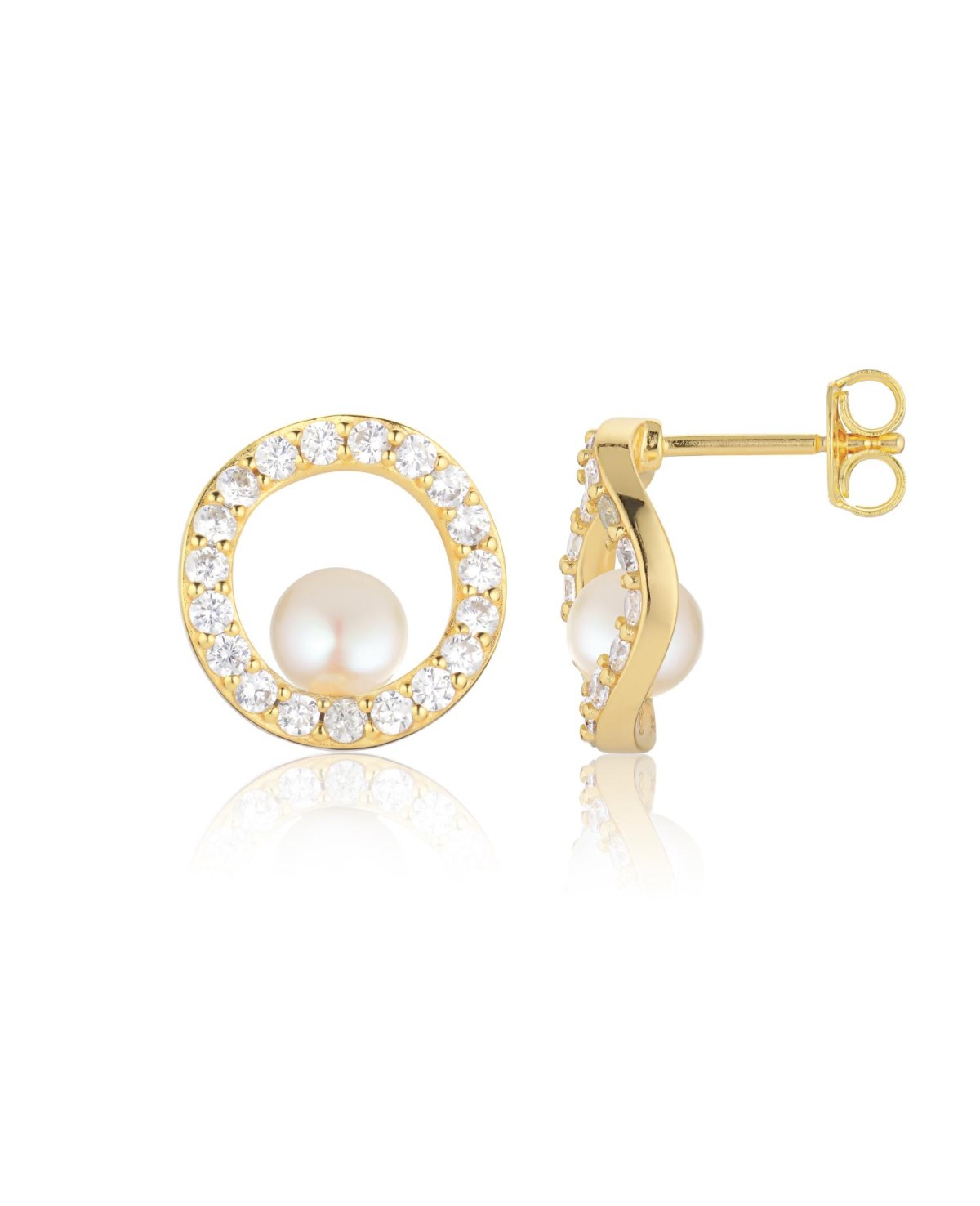 Ponza Earrings SJ-E12348-PCZ-YG
