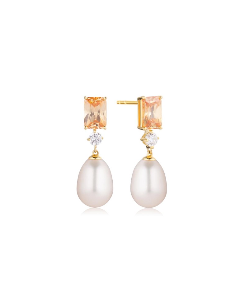Galatina Earrings SJ-E12380-PCH-YG