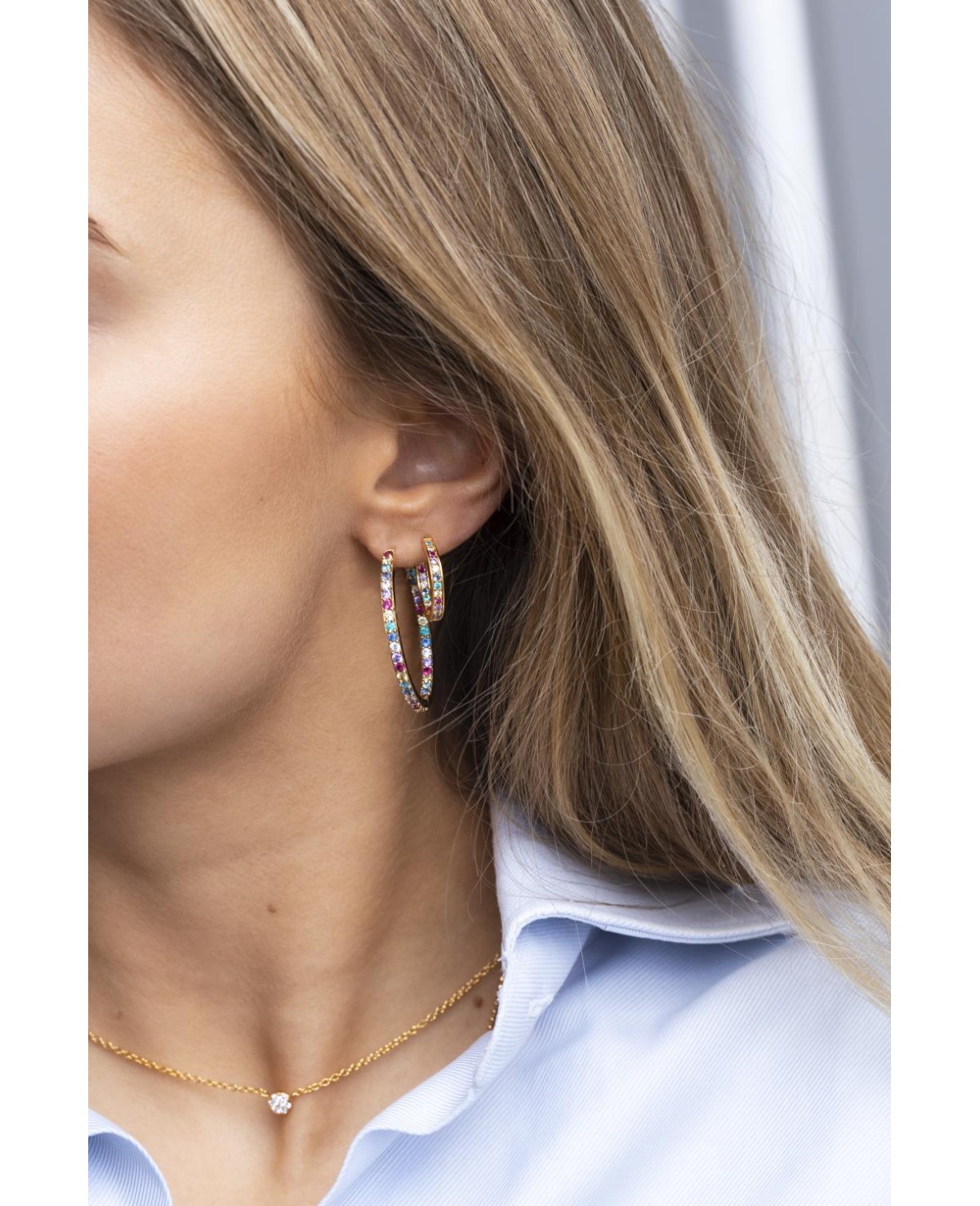 Corte Earrings SJ-E1540-XCZ(YG)