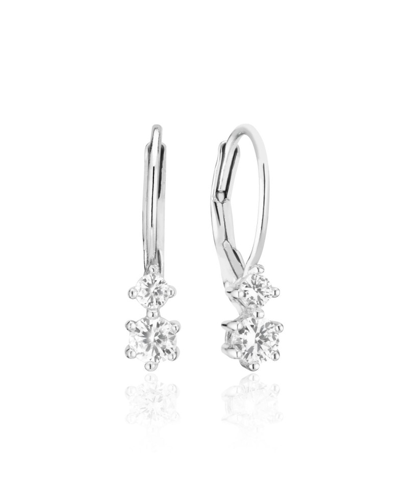 Rimini Earrings SJ-E22111-CZ-SS