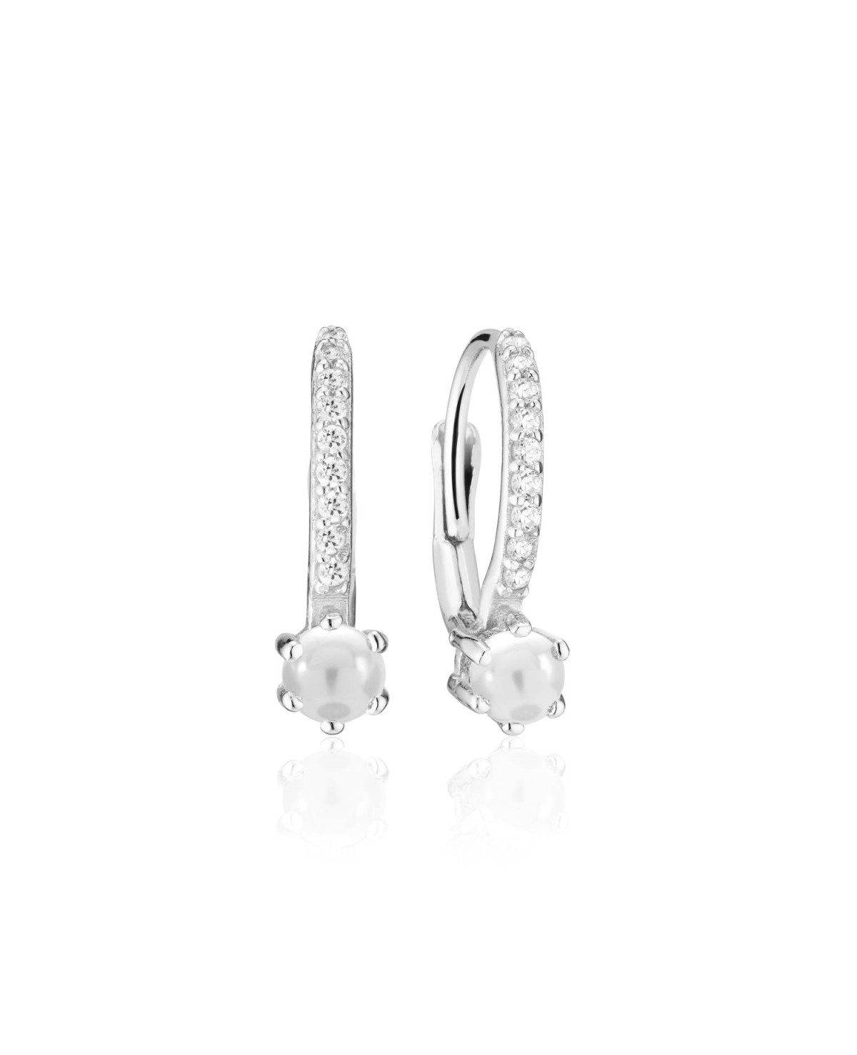 Rimini Earrings SJ-E22112-CZPL-SS