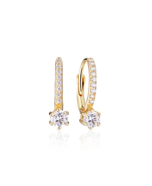 Rimini Earrings SJ-E22112-CZ-SG