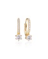 Rimini Earrings SJ-E22112-CZ-SG