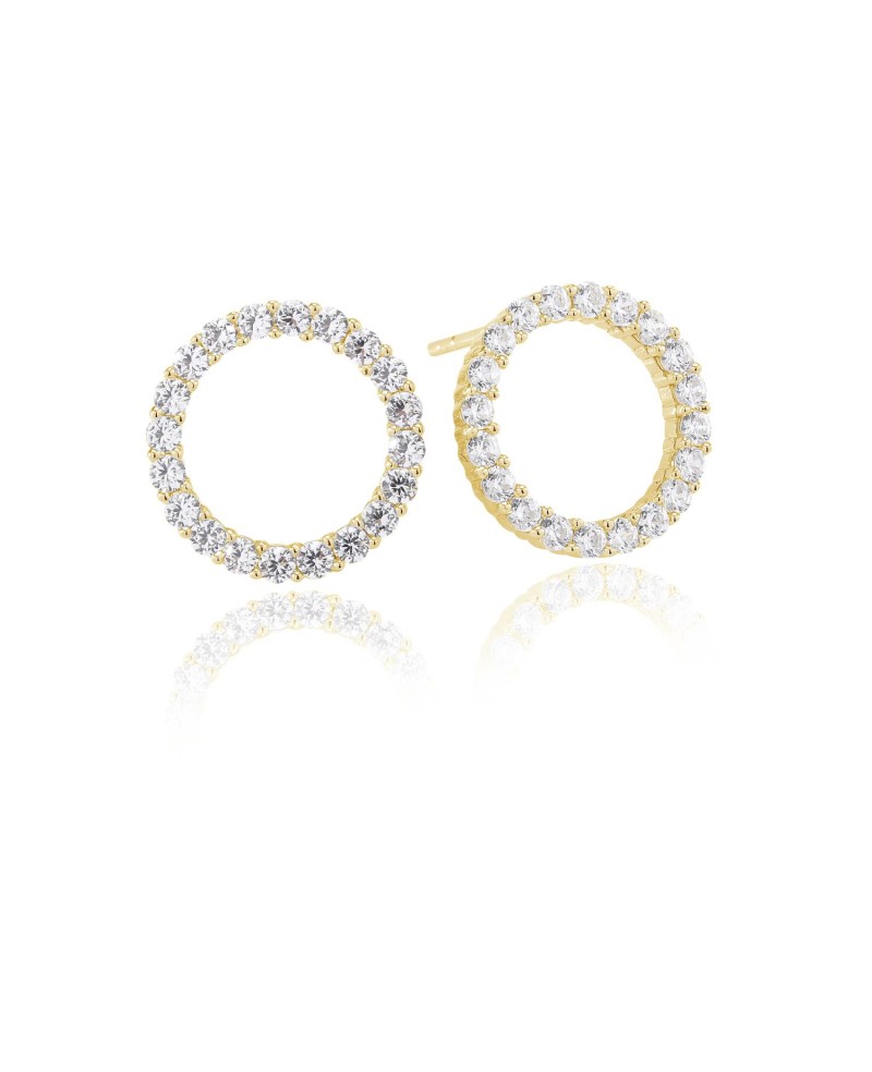 Biella Earrings SJ-E338-CZ(YG)