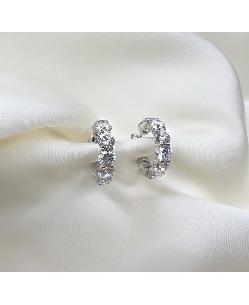 Belluno Earrings SJ-E42115-CZ-SS