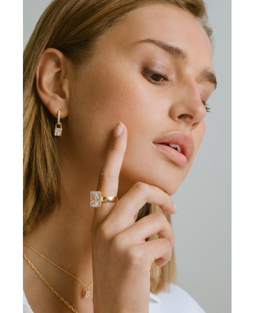 Roccanova Earrings SJ-E42252-CZ-YG