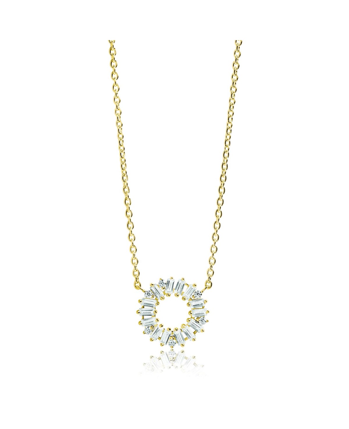 Antella Necklace SJ-C0162-CZ(YG)