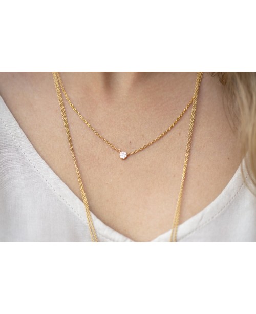 Cecina Necklace SJ-C2773-CZ(YG)