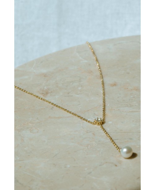 Adria Necklace SJ-N12254-PCZ-YG