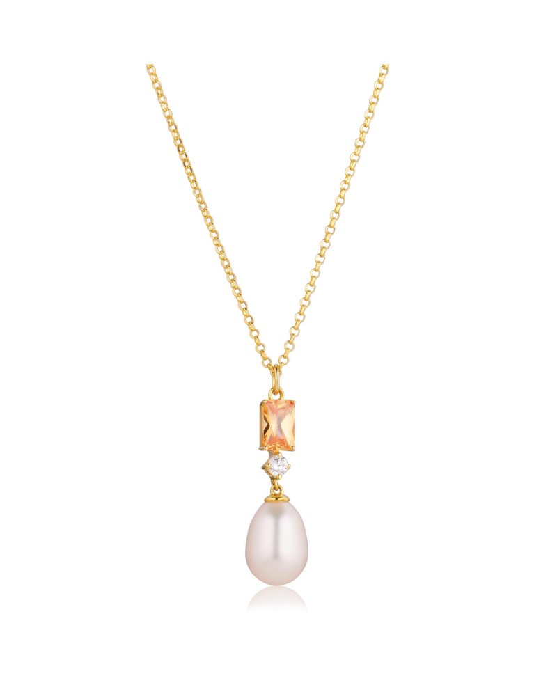 Galatina Necklace SJ-N12381-PCH-YG