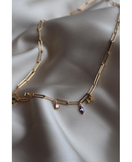 Rimini Necklace SJ-N22122-XCZ-SG