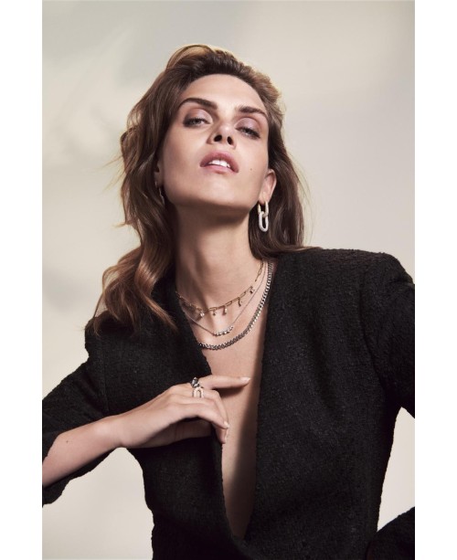 Belluno Necklace SJ-N42123-CZ-SS