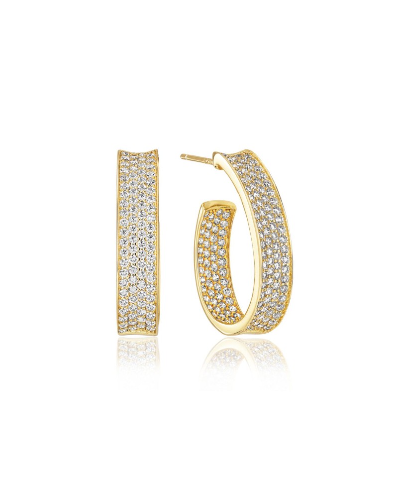 FELLINE CONCAVO Earrings SJ-E2390-CZ-YG