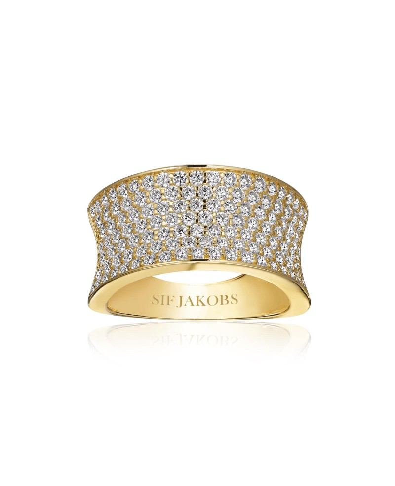 FELLINE CONCAVO Ring SJ-R2393-CZ-YG