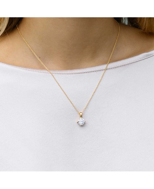 Princess Pendant SJ-P8MMRD-CZ(YG)