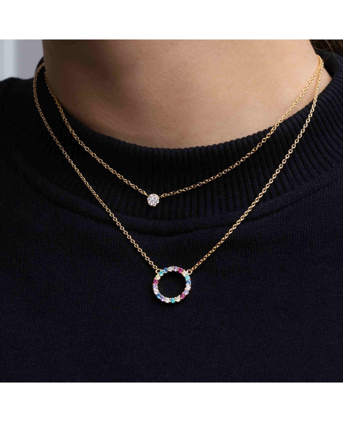 Biella Necklace SJ-C338(1)-XCZ(YG)