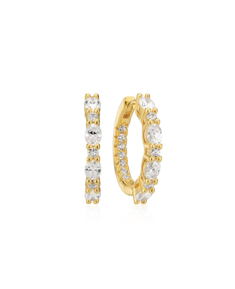 ELLERA OVALE Earrings SJ-E2413-CZ-YG