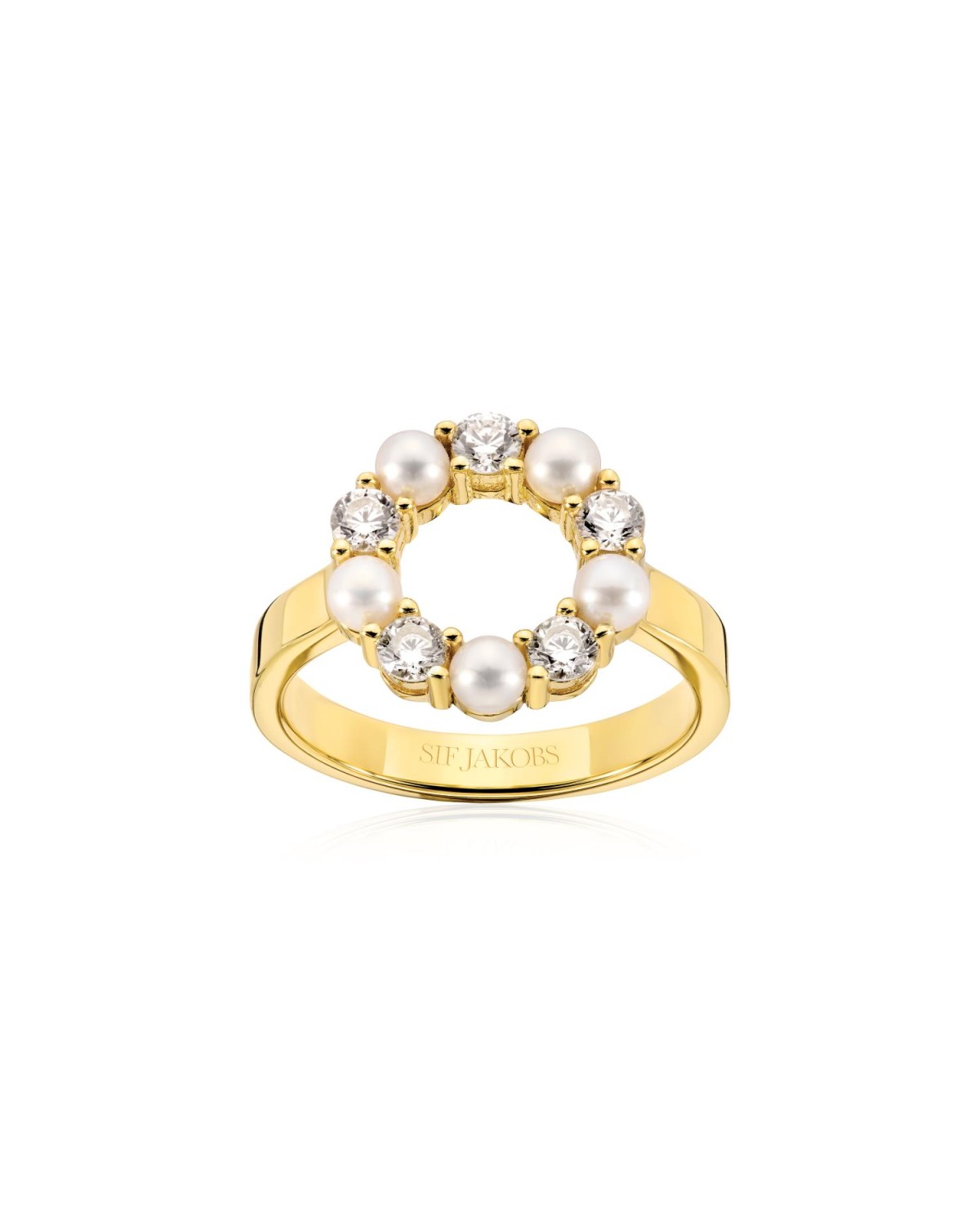 BIELLA PERLA Žiedas SJ-R2432-PCZ-YG