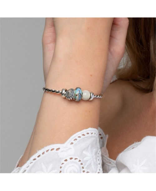 Twisted Silver Bangle