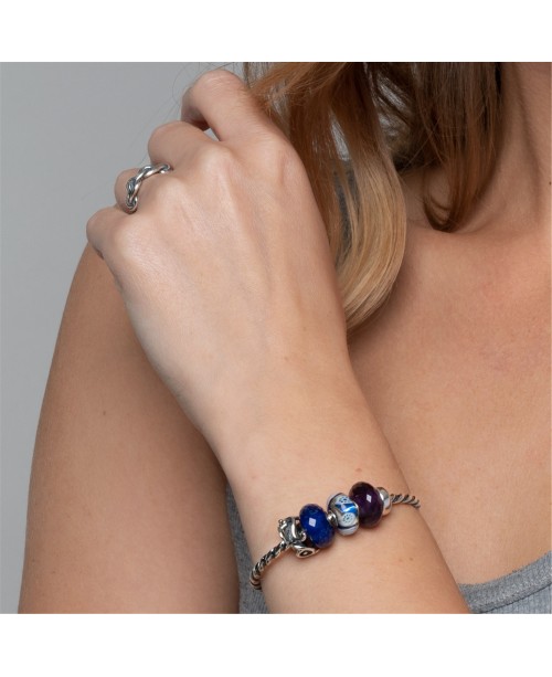 Twisted Silver Bangle