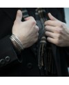 Twisted Silver Bangle
