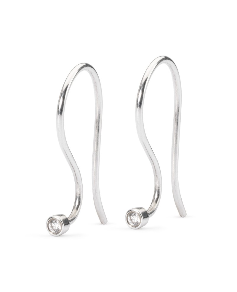 Earring Hooks, Silver/Brilliant