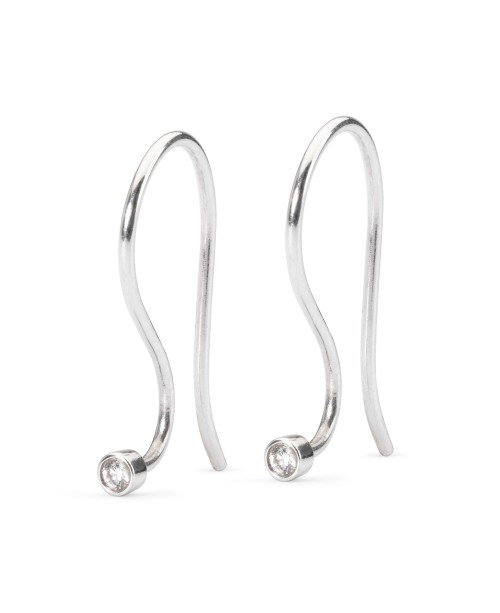Earring Hooks, Silver/Brilliant