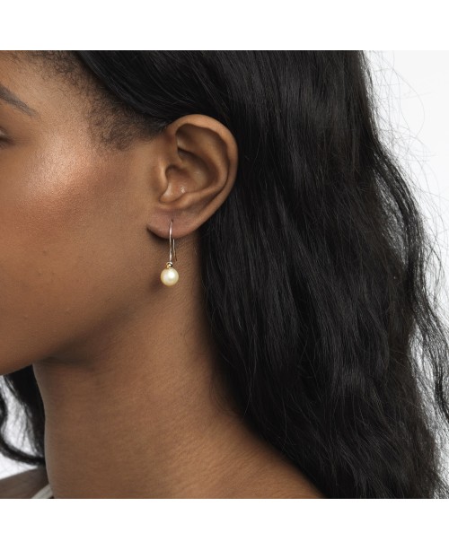 White Pearl Round Earring Pendants