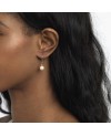 White Pearl Round Earring Pendants