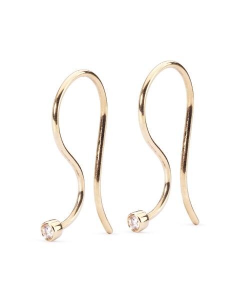 Earring Hooks, Gold/Brilliant