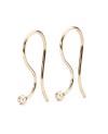 Earring Hooks, Gold/Brilliant