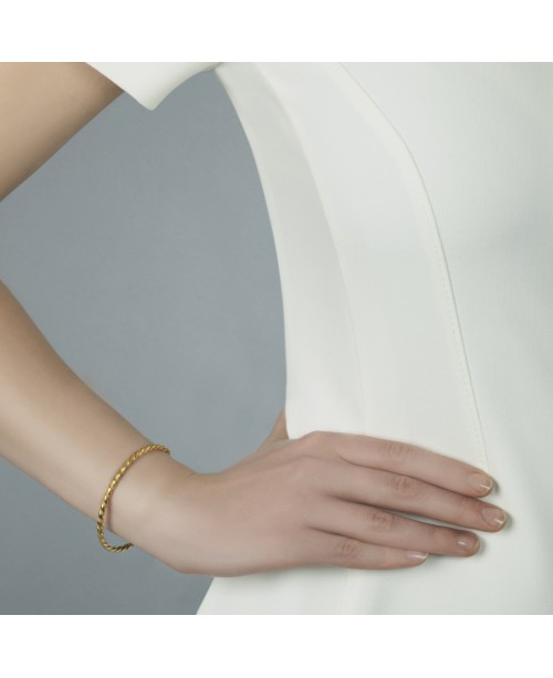 Twisted Gold Plated Bangle