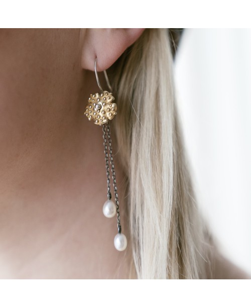 Morning Dew Earring Pendants - gold plated