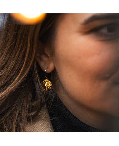 Morning Dew Earring Pendants - gold plated