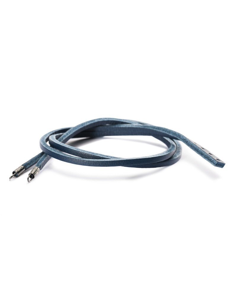 Leather Bracelet Blue/Silver