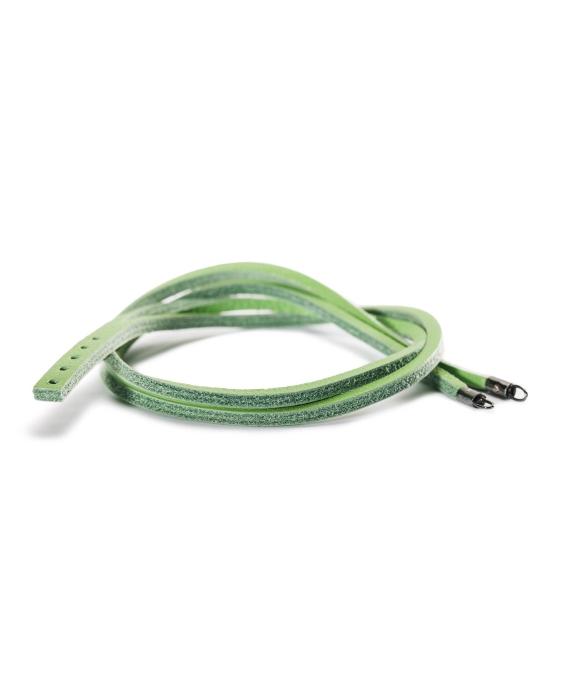 Leather Bracelet w/ silver Green