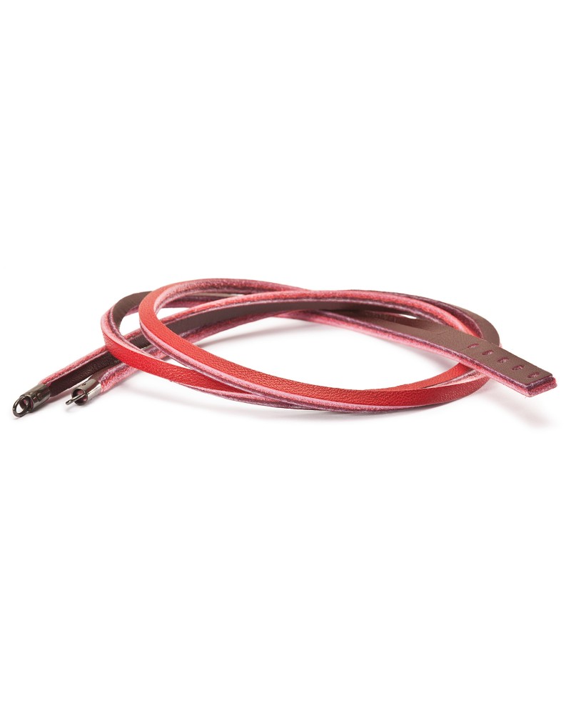 Leather Bracelet Red/Bordeaux