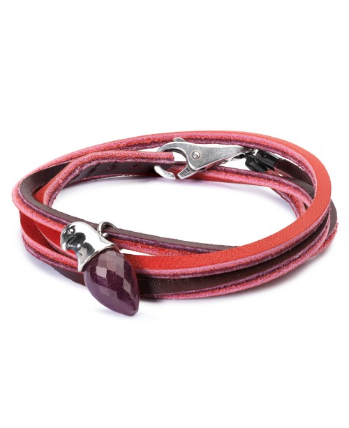 Leather Bracelet Red/Bordeaux