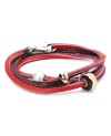 Leather Bracelet Red/Bordeaux