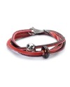 Leather Bracelet Red/Bordeaux