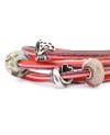 Leather Bracelet Red/Bordeaux