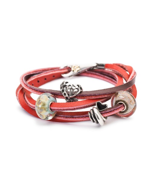 Leather Bracelet Red/Bordeaux