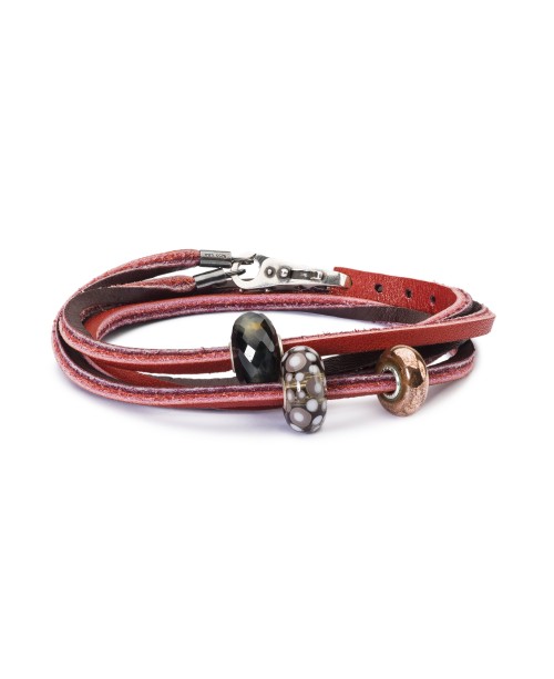 Leather Bracelet Red/Bordeaux