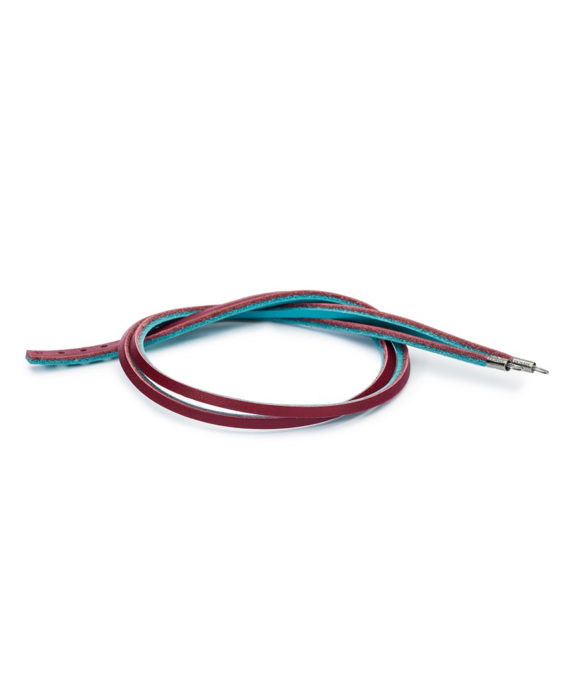 Leather Bracelet Turquoise/Plum