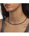 Juoda Odinė Kaklo Virvelė