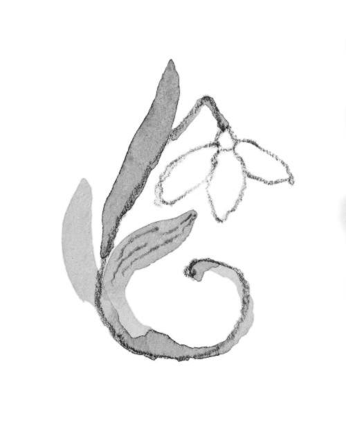 Snowdrop of January Bead