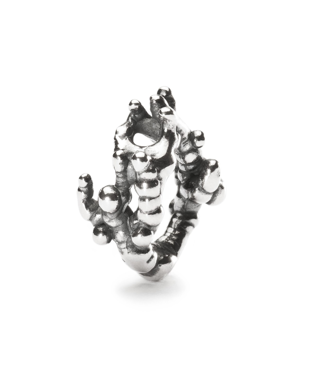 Coral Branch Bead, Silver