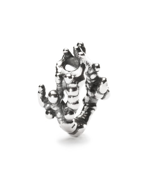 Coral Branch Bead, Silver